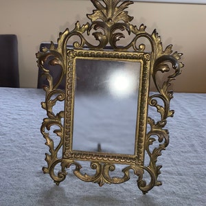 Antique Rococo Style Brass Picture Frame