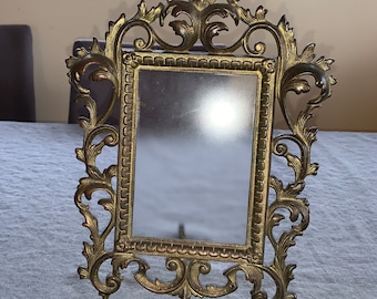 Antique Rococo Style Brass Picture Frame