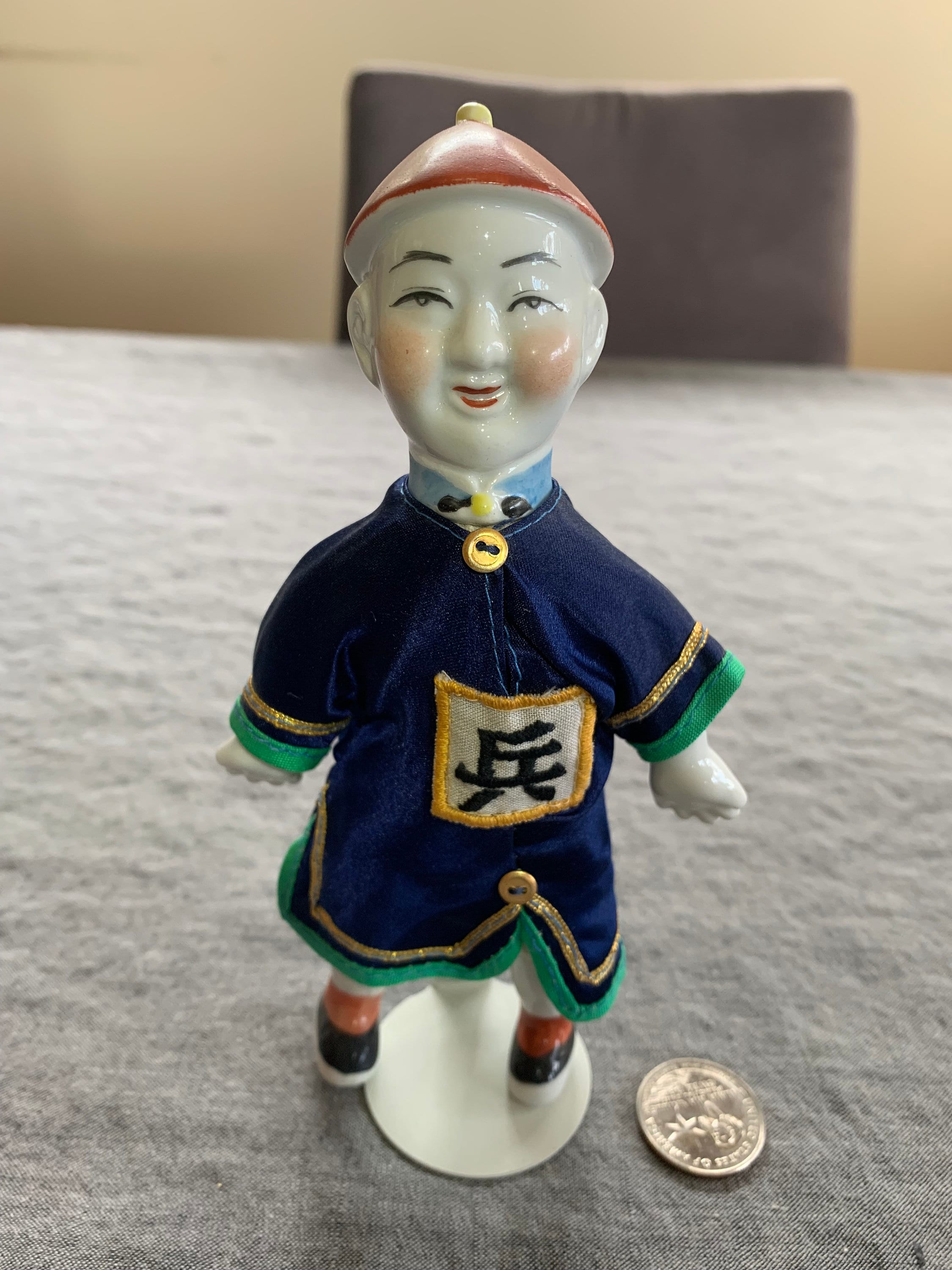 中国焼物　人形 高さ6 1/2インチの中国磁器人形 - Etsy 日本
