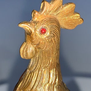 Brass Rooster Pin Cushion, English C. 1880