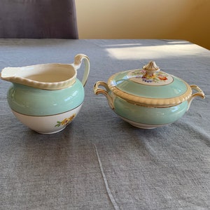 Porcelain Sugar & Creamer Set -  Johnson Bros. Made in England