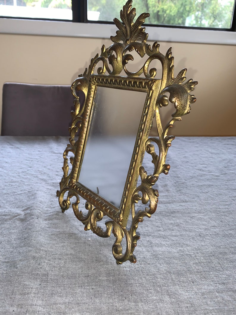 Antique Rococo Style Brass Picture Frame image 3