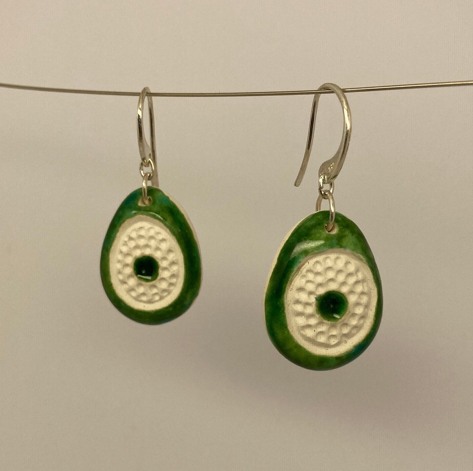 Aromatizable Ceramic Earrings. 925 Silver Hooks. Etsy