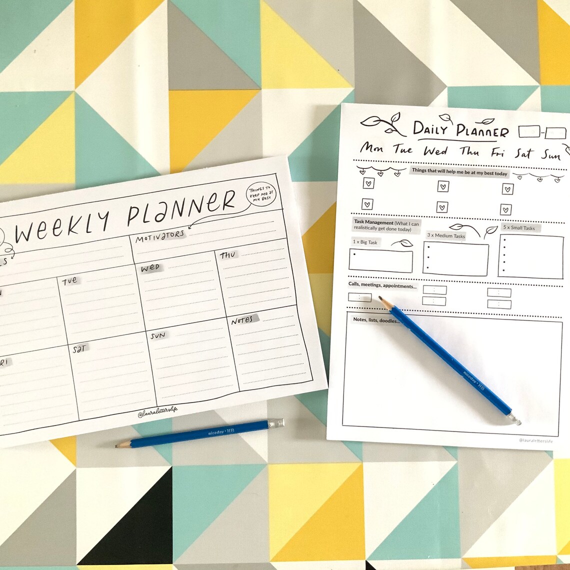 Daily Weekly Planner Pads Task management to do list Etsy