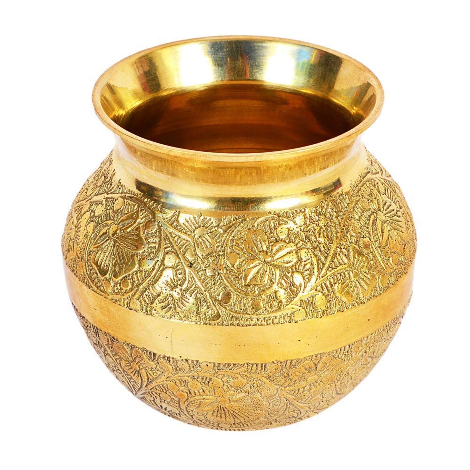 Brass Golden Plated Pooja Kalash Lota Ashtalakshmi Kudam for Etsy