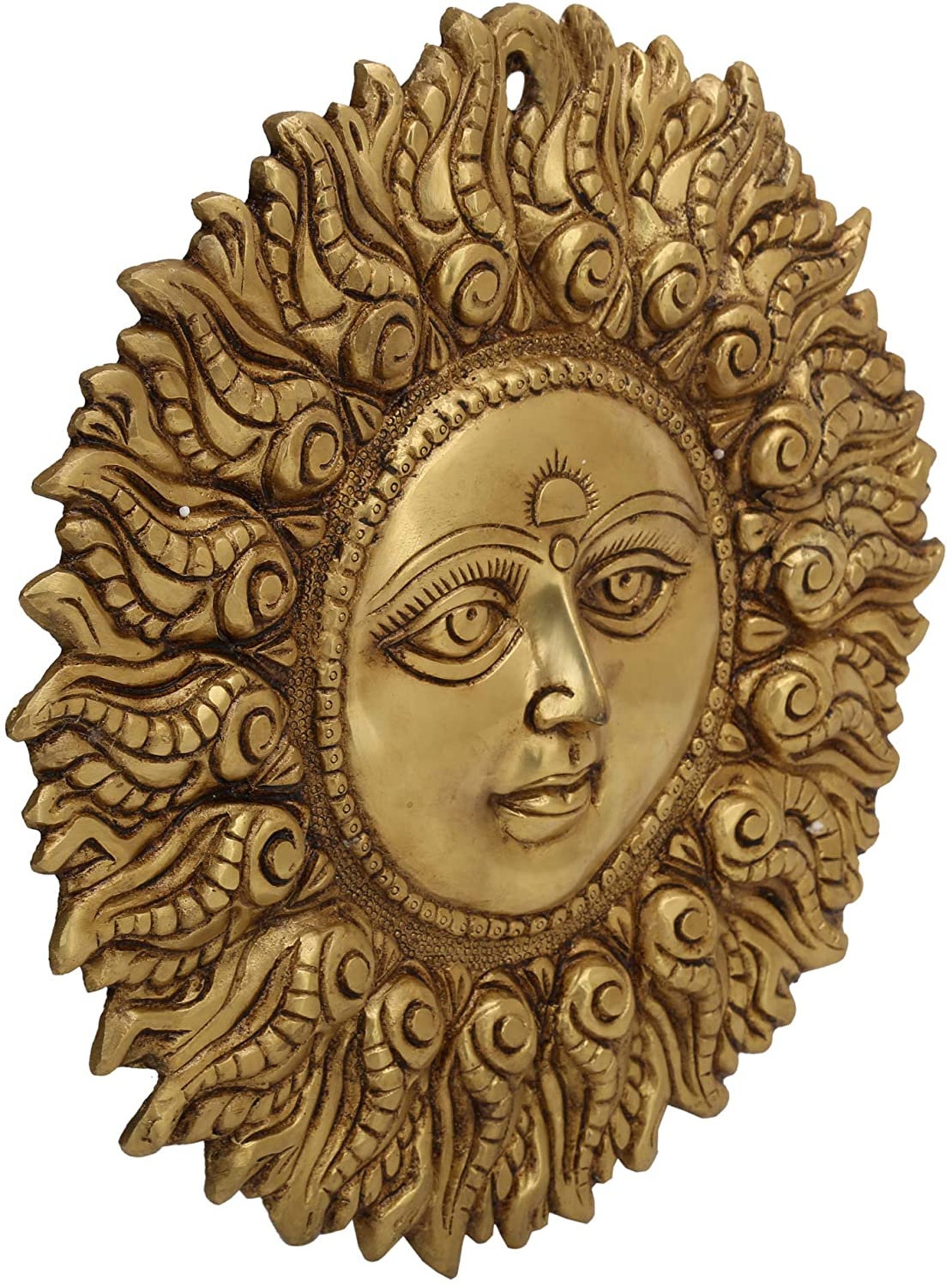 Brass Golden Colour Sun Mas for Wall Hanging Decor God of Etsy