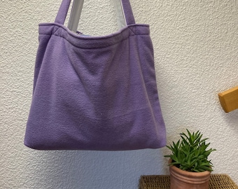 Fleece shopper bag LILAC