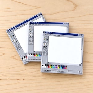 Retro Computer Sticky Notes | 90s Nostalgic Stationery | Vintage PC Memo Pad | Post-it® Brand 3x3