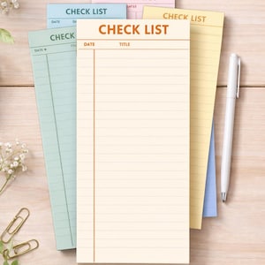 Slim To Do List Notepad | Minimalist Checklist Pad, Daily Productivity Planner