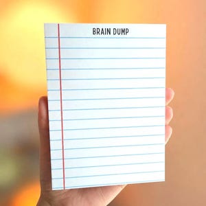 Brain Dump Notepad, A6 Lined Productivity Planner, Tear Off To Do List | Magnet Option