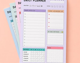 Y2K Daily Planner Notepad | Aesthetic Planner Pad | Daily Productivity Planner | Habit Tracker | A5 Tear-Off Notepad