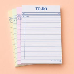 Library To-Do Notepad | 5x7 Daily Task Checklist Pad | Cute Retro Stationery | Tear Off Desk Planner