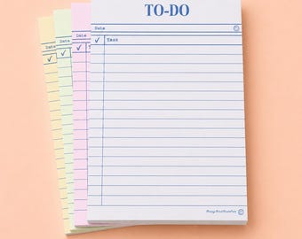 Retro Receipt To-Do Notepad | 5x7 Daily Task Checklist Pad | Cute Retro Stationery | Tear Off Desk Planner