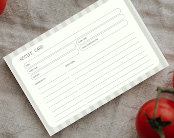 4x6 Vintage Pastel Recipe Cards | Blank Cardstock Cooking Cards