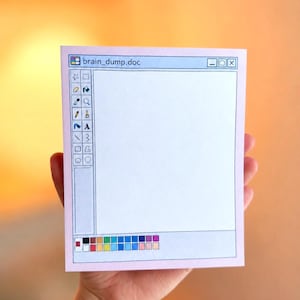 Retro Computer To-Do List Notepad | Brain Dump Desk Pad, 5x6