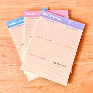 Brain Dump Notepad | ADHD Planner Pad | Mental Load Organizer | Thought Organizer | A5 Tear-Off Notepad | image 2