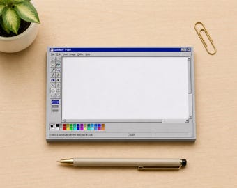 MS Paint Notepad 7x5 Retro Computer Memo Tear-Off pad (Y2K Stationery)