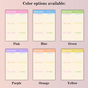 Brain Dump Notepad | ADHD Planner Pad | Mental Load Organizer | Thought Organizer | A5 Tear-Off Notepad | image 4
