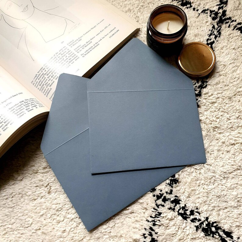 Handmade grey envelope music sheet lining