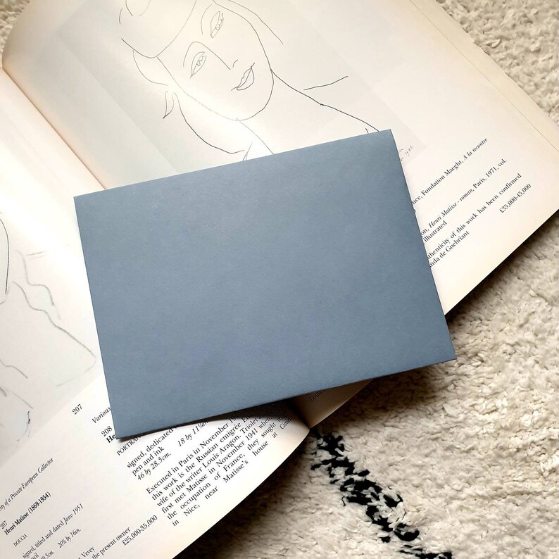 Handmade grey envelope music sheet lining