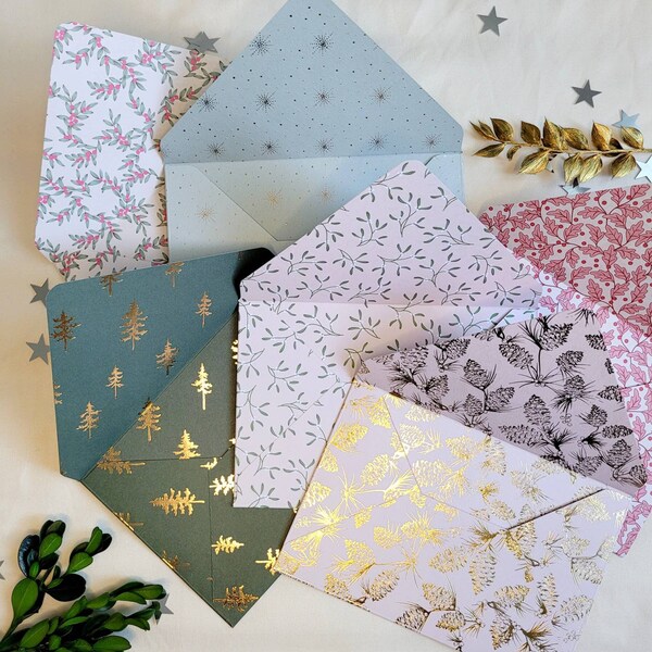 Enveloppes de Noël à double motif