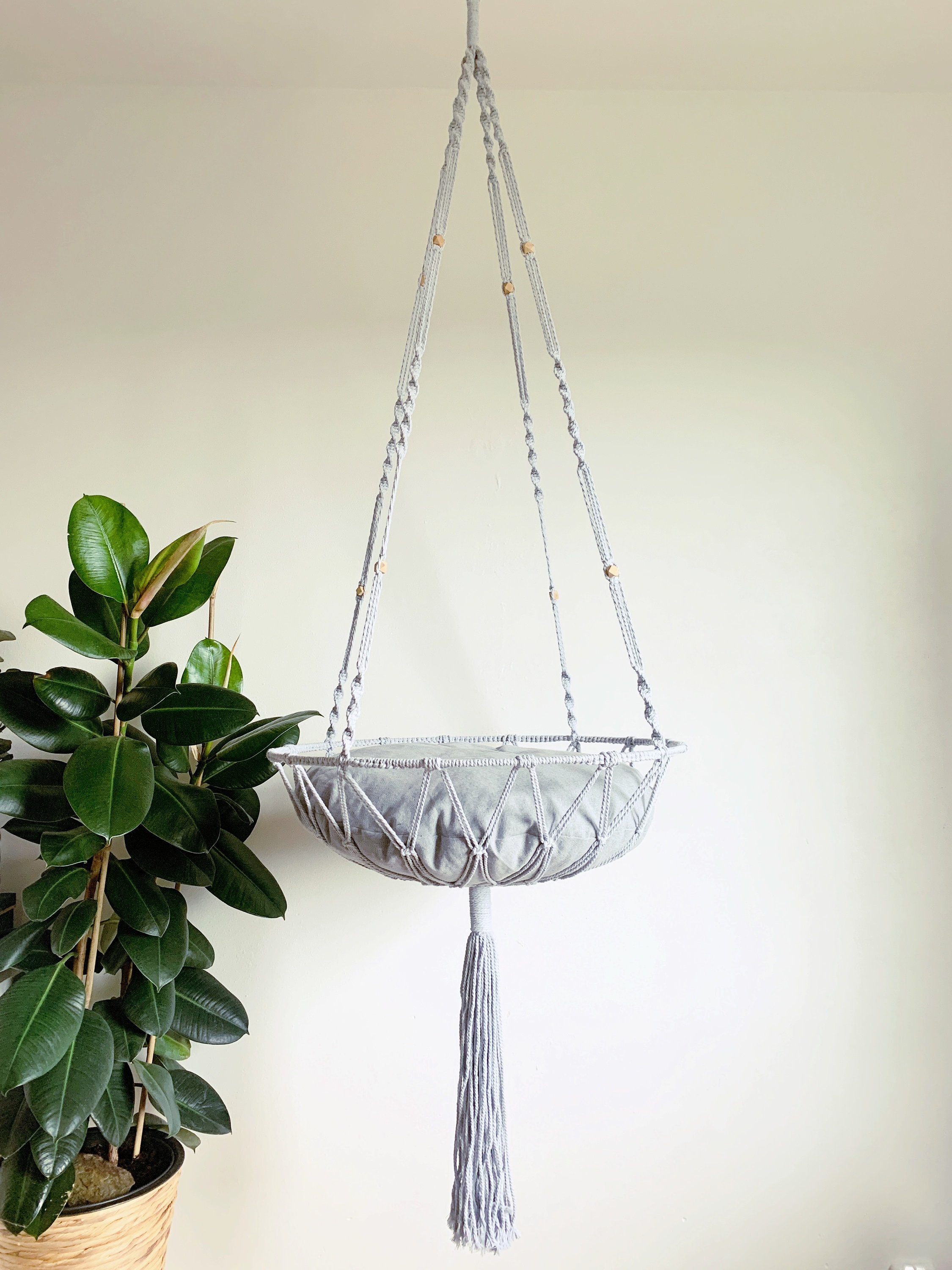 Extra large macrame hanging bed Etsy