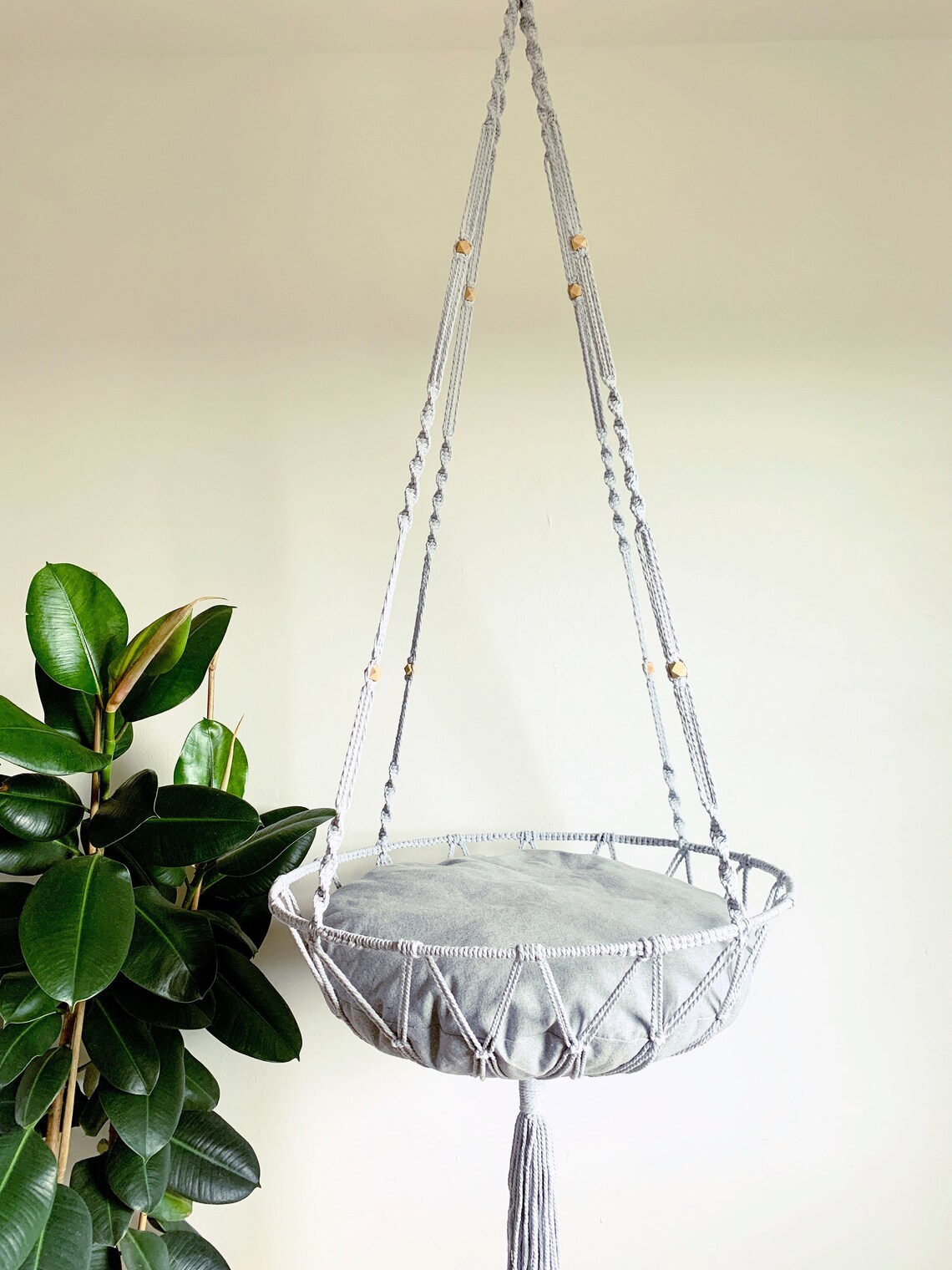 Extra large macrame hanging bed Etsy