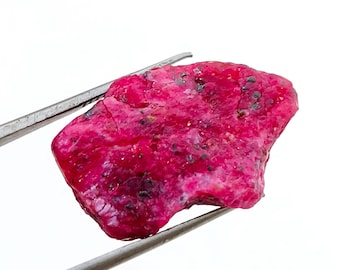 Natural Red Ruby Rough Gemstone: Old Burma Loose Ruby