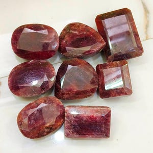 Natural African Red Ruby Untreated Unheated Mixed Shape Loose Gemstone Genuine Red Ruby Mixed Cut Gemstone