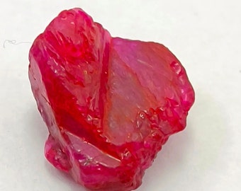 Natural Burma Ruby Rough Gemstone: Untreated Red Loose Stone