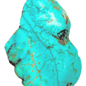 Turquoise Loose Gemstone Natural Uncut Blue Polished Slab Rough Genuine Blue Turquoise Slab Rough Gemstone