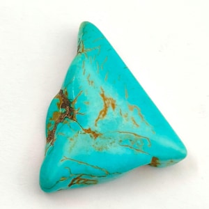 Natural Blue Turquoise Drilled 2 MM Hole Slab Rough Loose Gemstone Turquoise Blue Drilled Slab Rough Gemstone G33