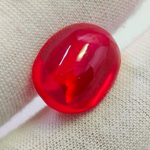18,3 ct ädelsten naturlig burma röd rubin oval cabochon B88