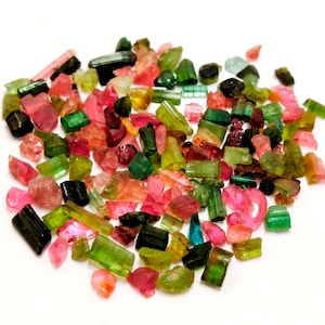 Natural Multi Color Tiny Tourmaline Untreated Unheated Rough Loose Gemstone Lot Genuine Multi Color Tourmaline Rough Gemstone Lot