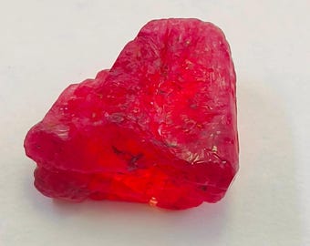 Natural Red Ruby Rough Gemstone: Old Burma Loose Stone