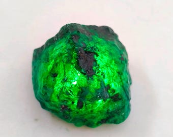 Dyed Colombia Emerald Rough Loose Gemstone