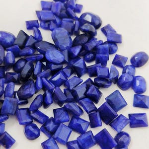 Natural Blue Sapphire Mixed Shape Loose Gemstone Lot Sapphire Blue Mixed Cut Gemstone Lot