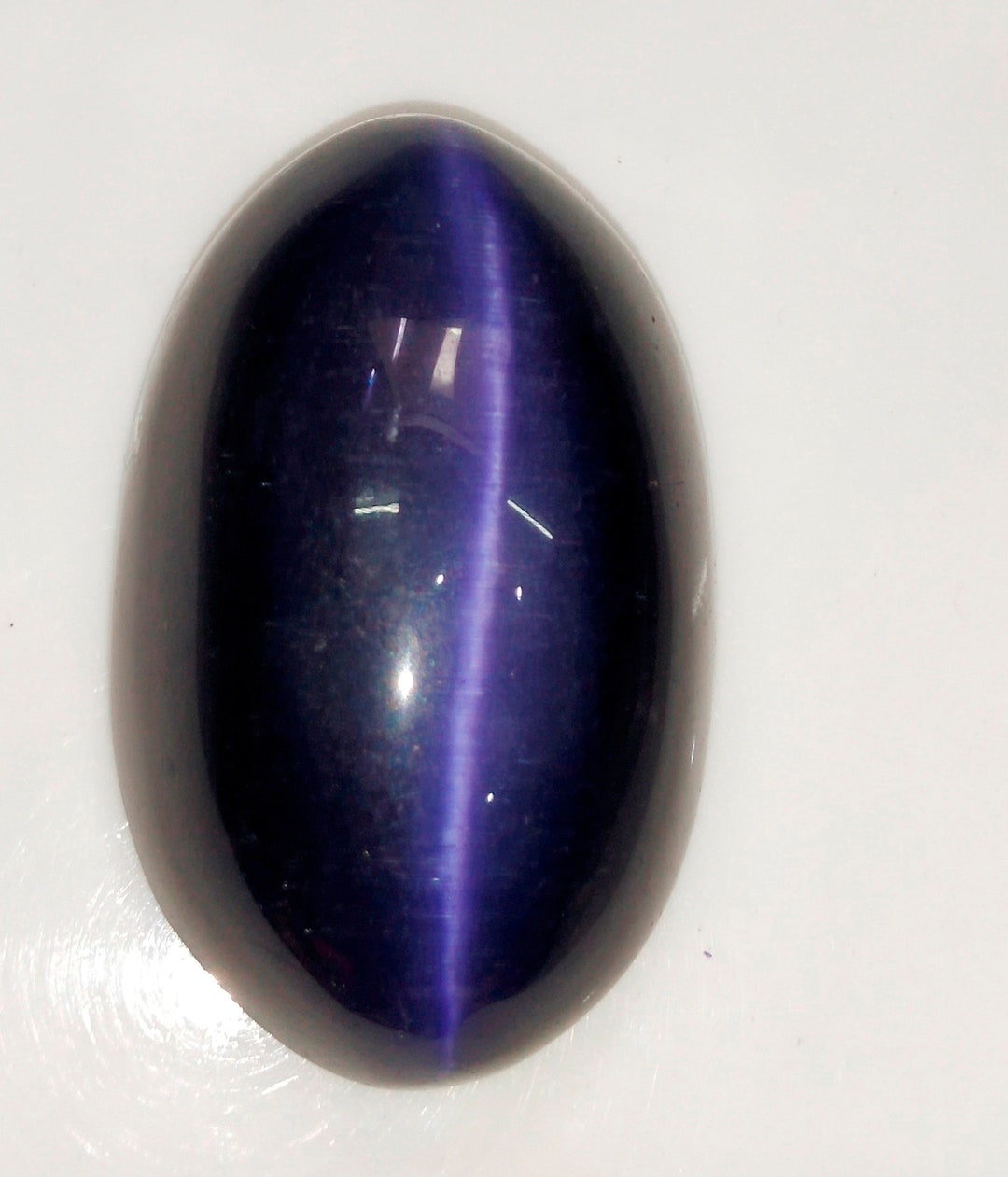 Natural Cats Eye Blue Color Oval Cabochon 310 Cts Loose Etsy
