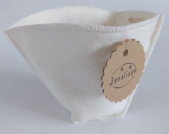 Wiederverwendbarer Kaffeefilter aus 100% Baumwolle