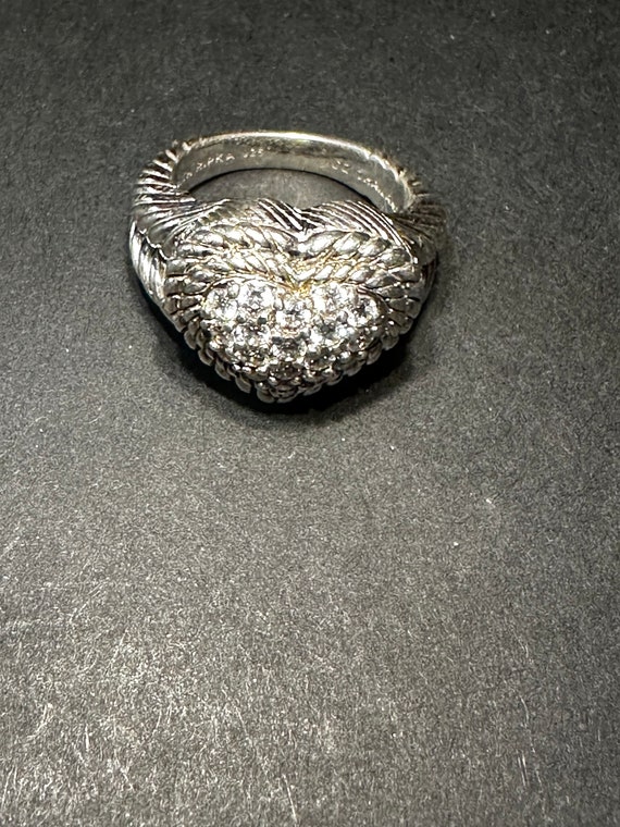 sterling silver Judith Ripka heart shaped ring