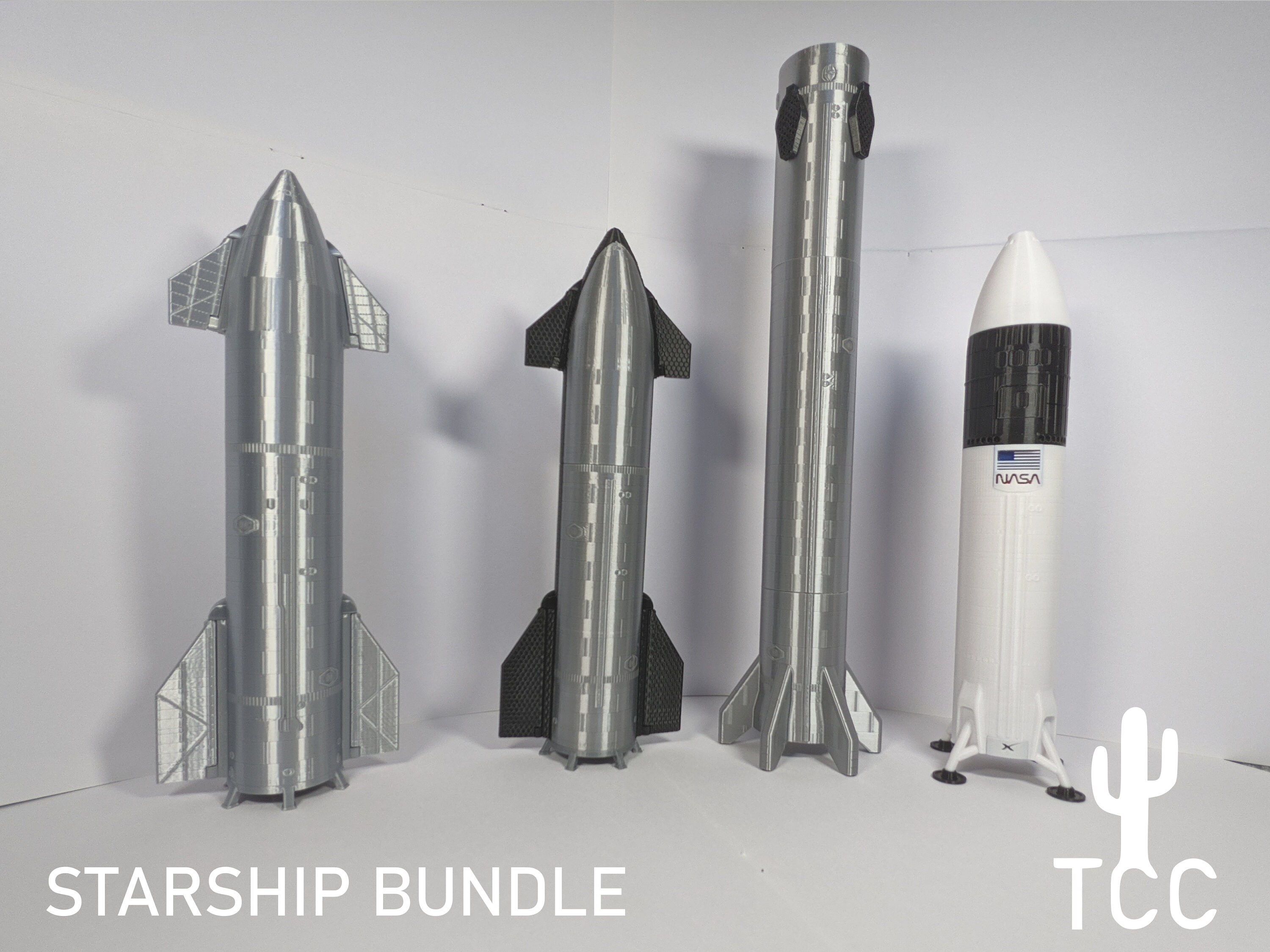Spacex Starship 1200 Scale Model Bundle Etsy UK