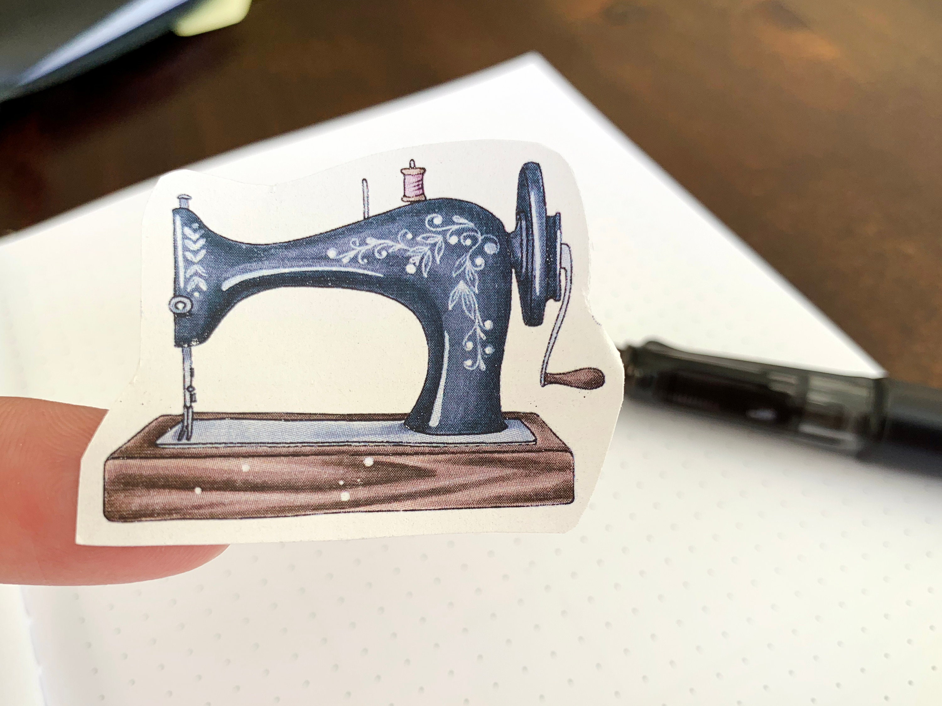 Sewing machine printable stickers Planner stickers Cricut | Etsy