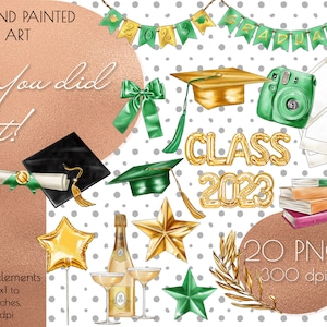 Graduation clipart 2023 Graduate PNG clip art digital download