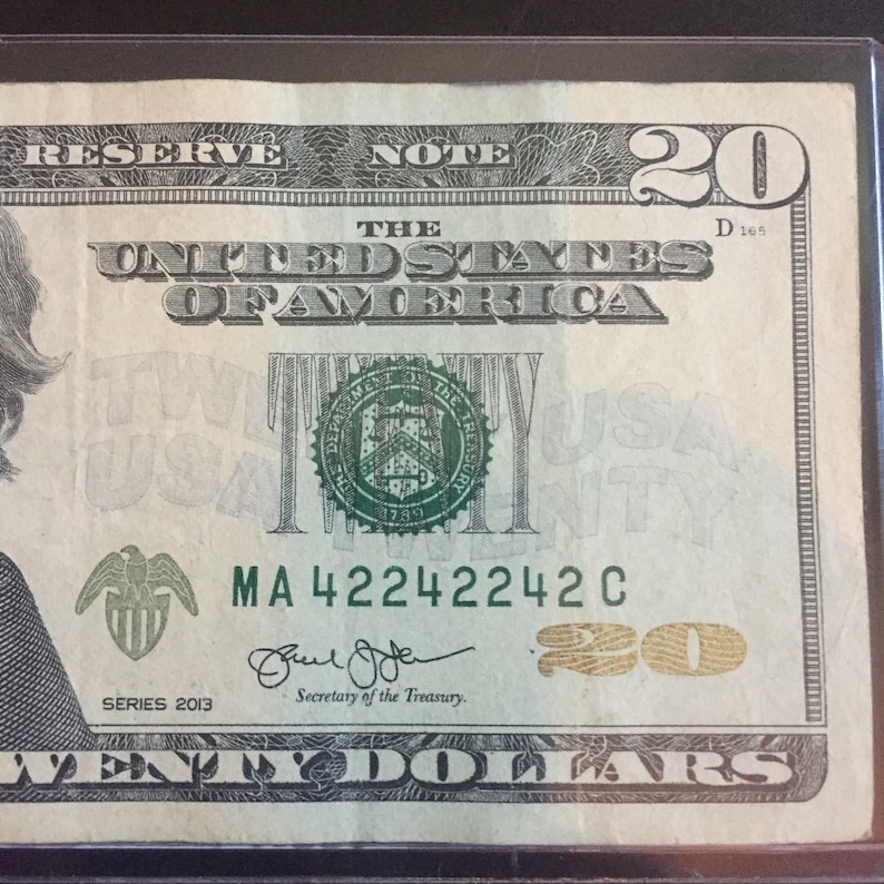 BINARY 20 Dollar Bill Extremely Rare Etsy