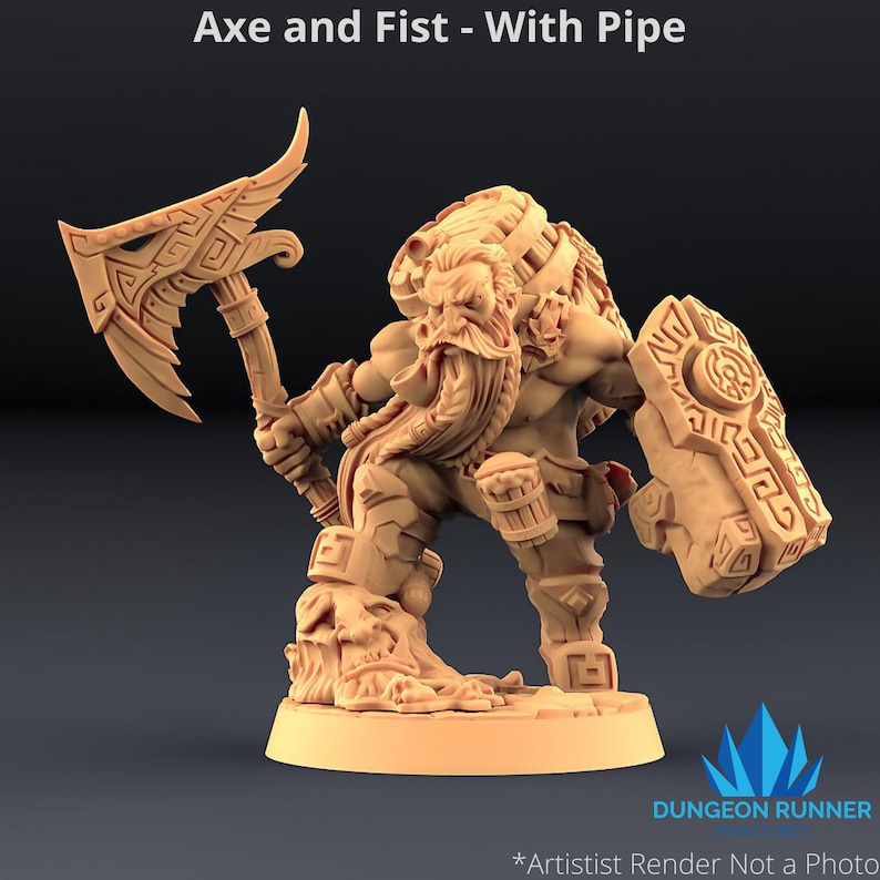 d&d dwarf fighter miniature