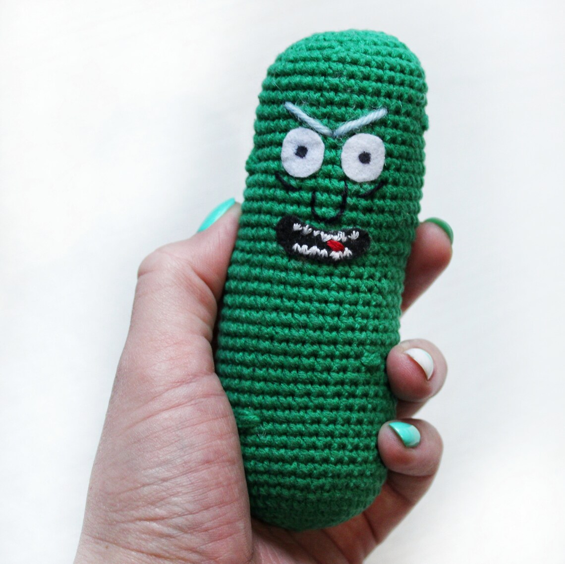 Crochet toy pickle Rick Amigurumi pickle Rick doll pickle | Etsy