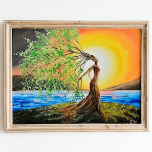 DIGITAL Print Tree of Life Painting Mother Earth Wall Art Gaia Goddess Poster Printable Wall Art Digital Download 12 by 16