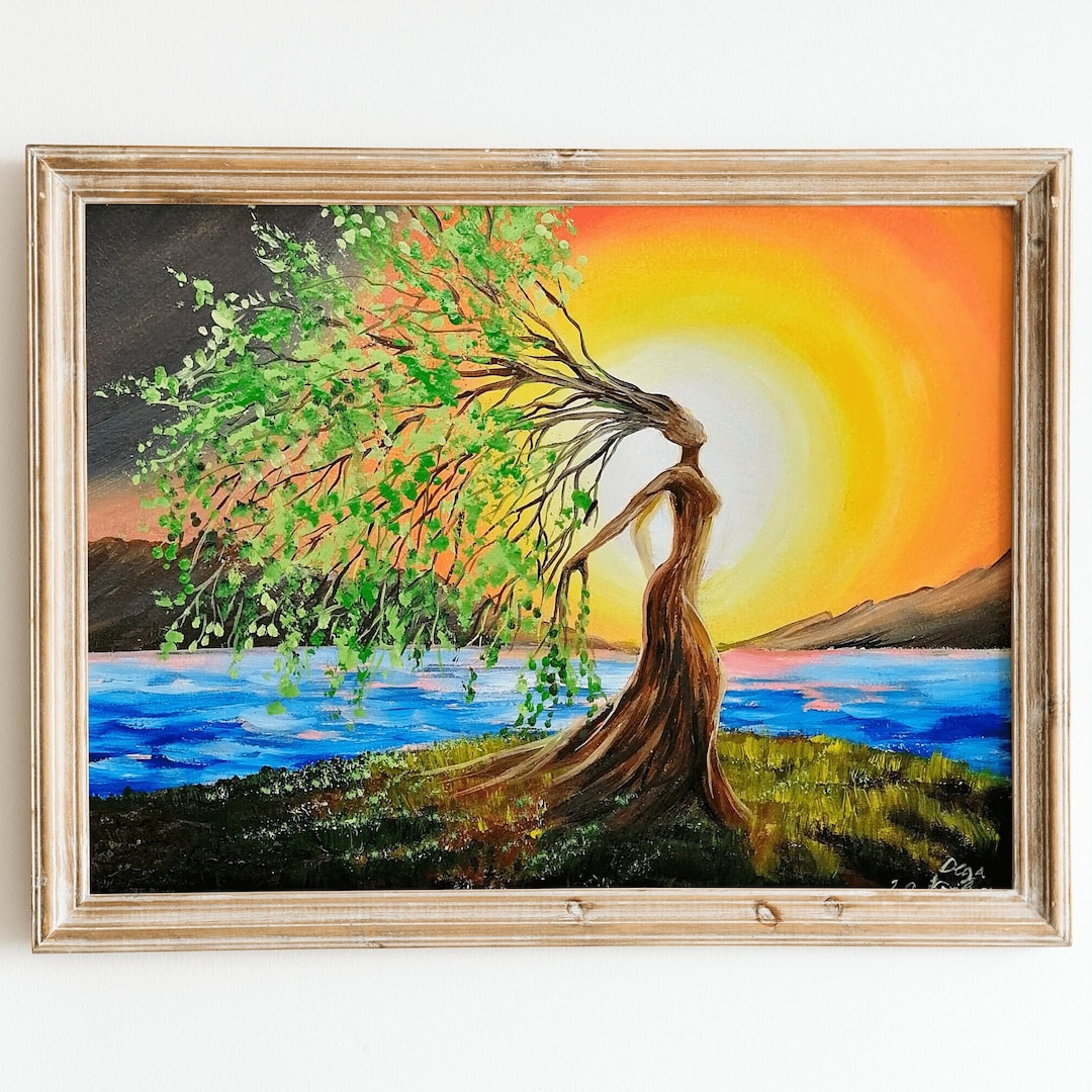 DIGITAL Print Tree of Life Painting Mother Earth Wall Art Gaia Goddess ...