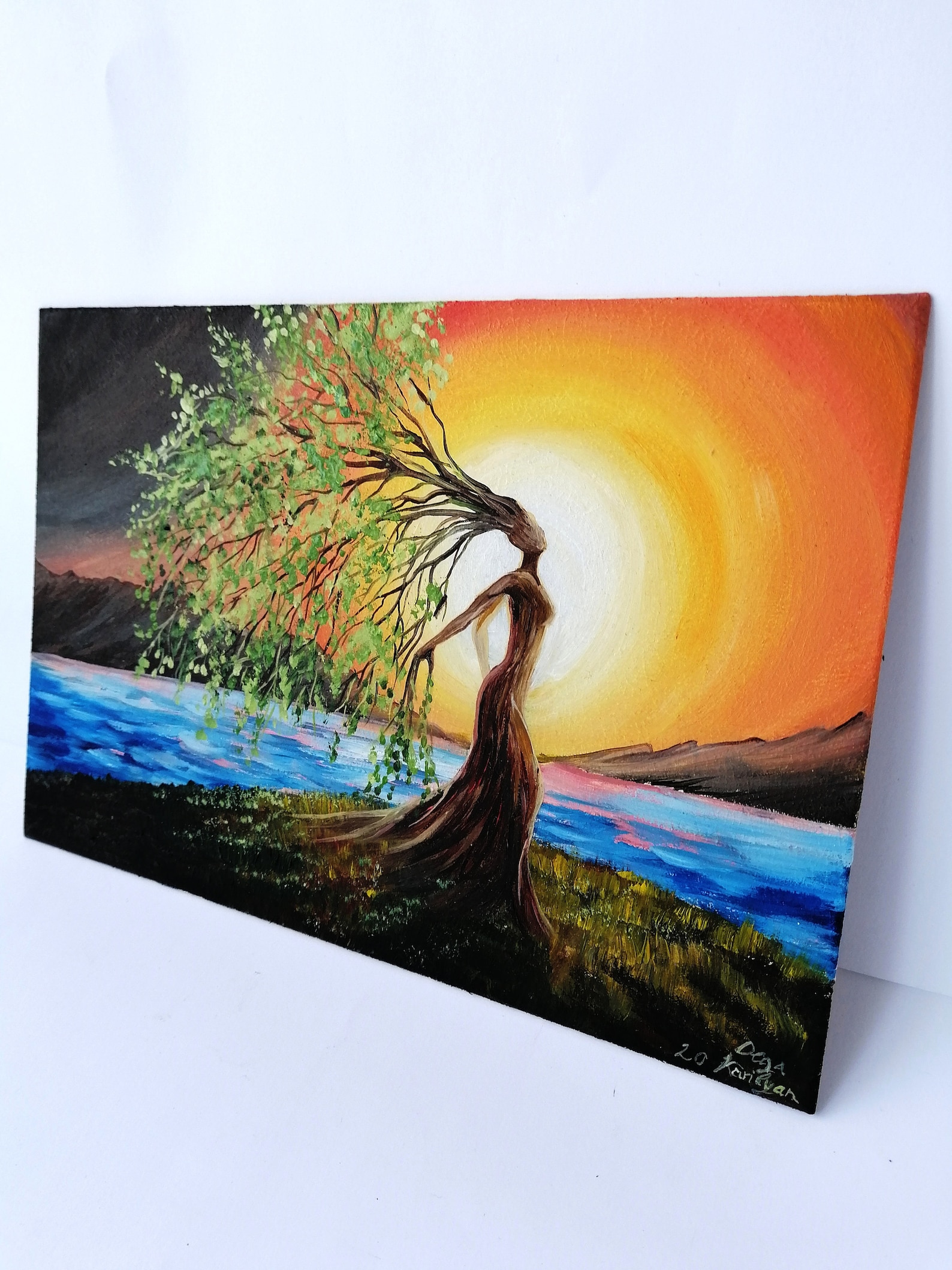 Mother earth painting Tree of life oil painting Goddess | Etsy