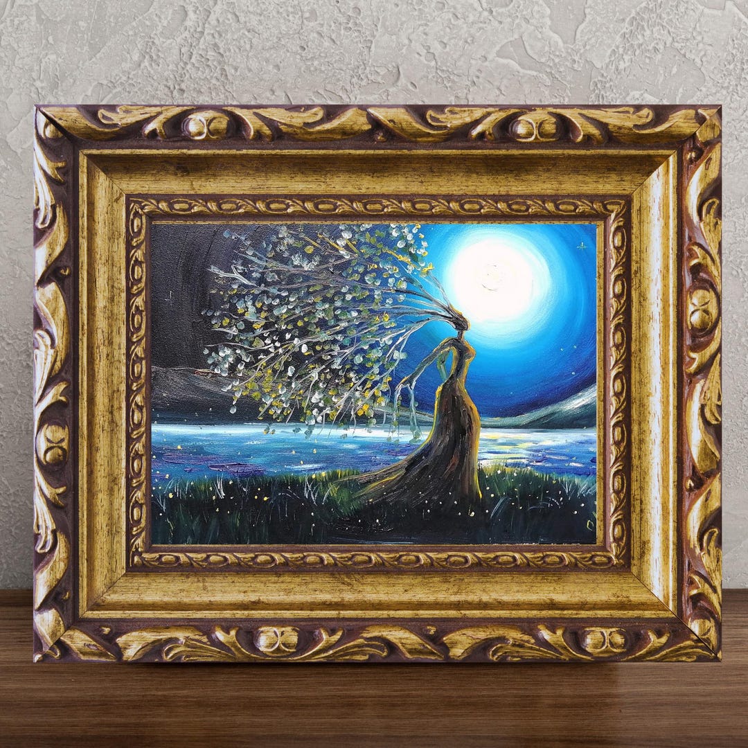 Mother Earth Painting Unframed Tree of Life Oil Painting Goddess ...